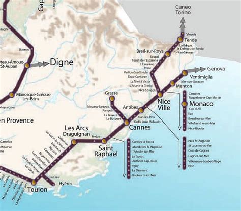 train station to prada cote de neiges|Riviera Train Map.